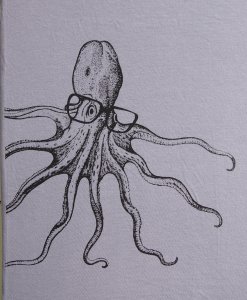 octopus wearing glasses